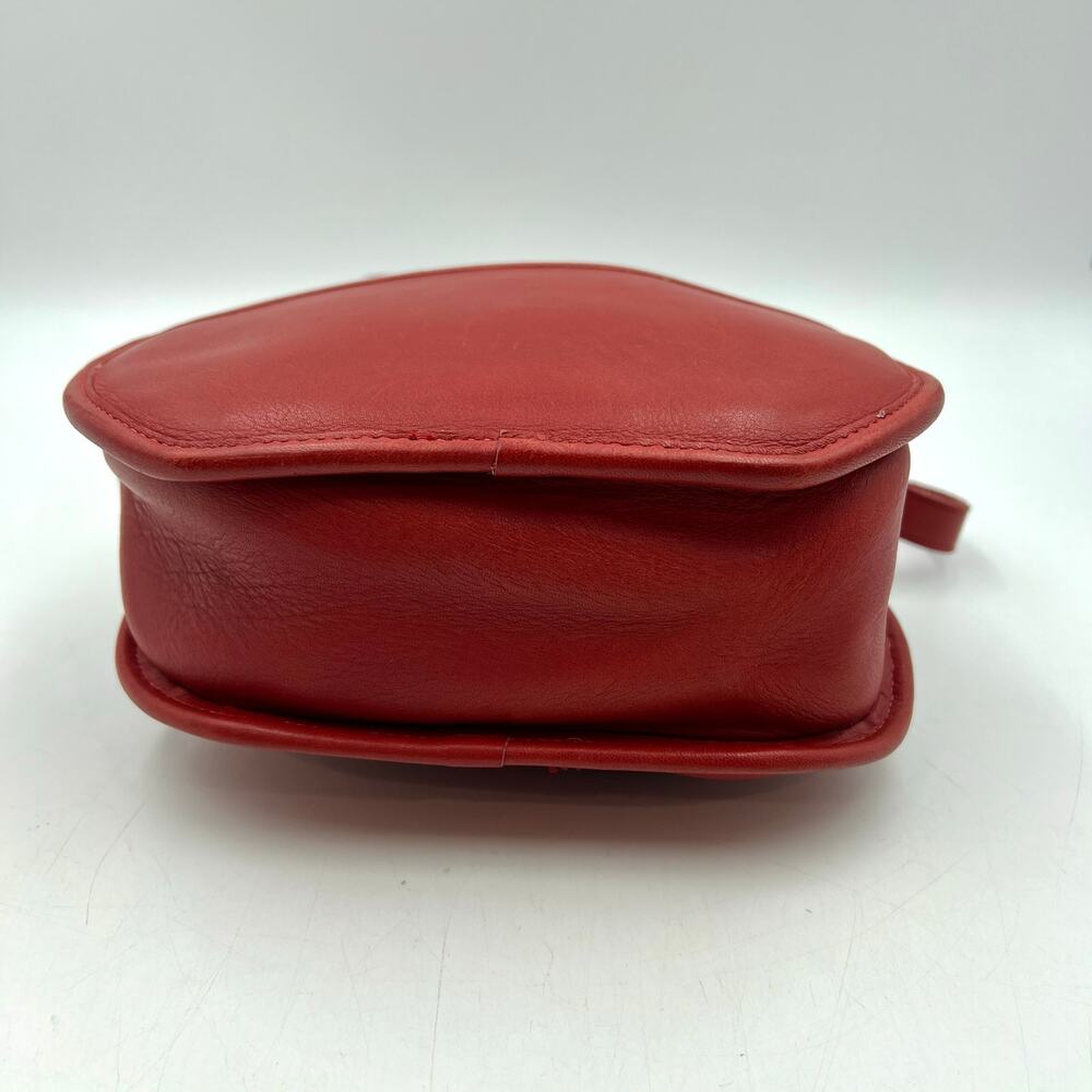 Vintage Coach Chester Canteen Crossbody Red Leather Bag 9901 - Picture 8 of 11